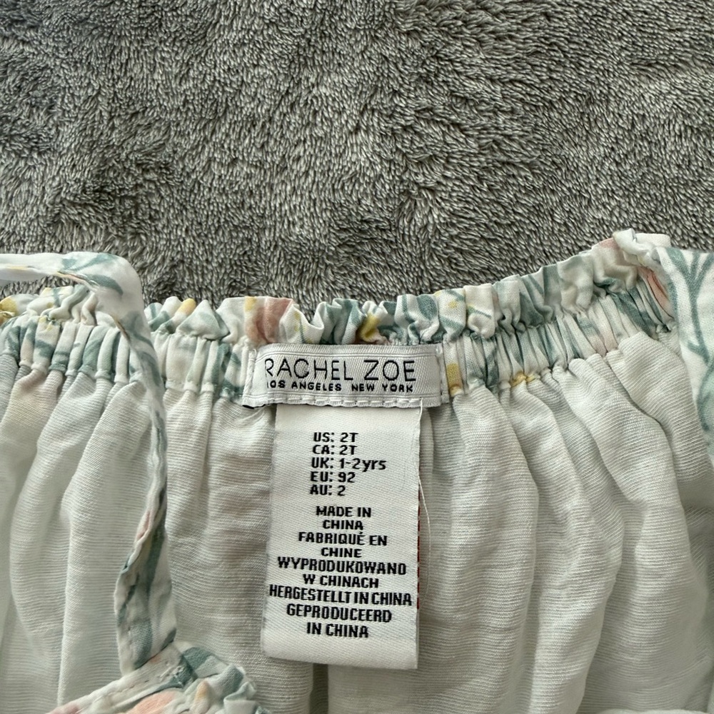 Rachel Zoe Girls Toddler Size 2T Dress Bundle Pink Swiss Dot Floral Cotton - Picture 10 of 12